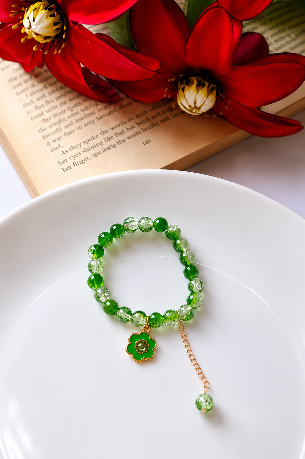 Beads bracelet with charms